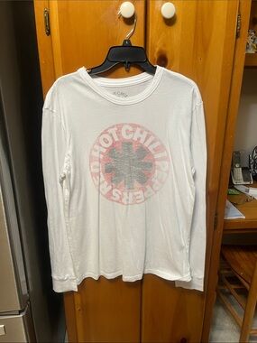Red Hot Chili Peppers long sleeve white tee shirt